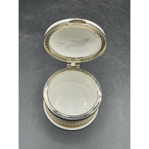 Eximious Trinket Box England Christmas Carolers Porcelain Round - Picture 5 of 7